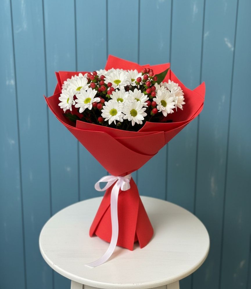 Букет цветов из: Хризантемы в Ростошах