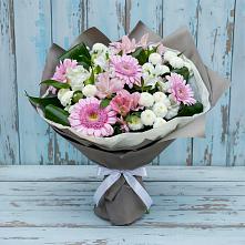 Букет цветов из:  Герберы, Альстромерии и Хризантемы #REPLACE_PRED# Ростошах