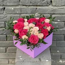 Цветочная композиция из Розы в коробке #REPLACE_PRED# Ростошах