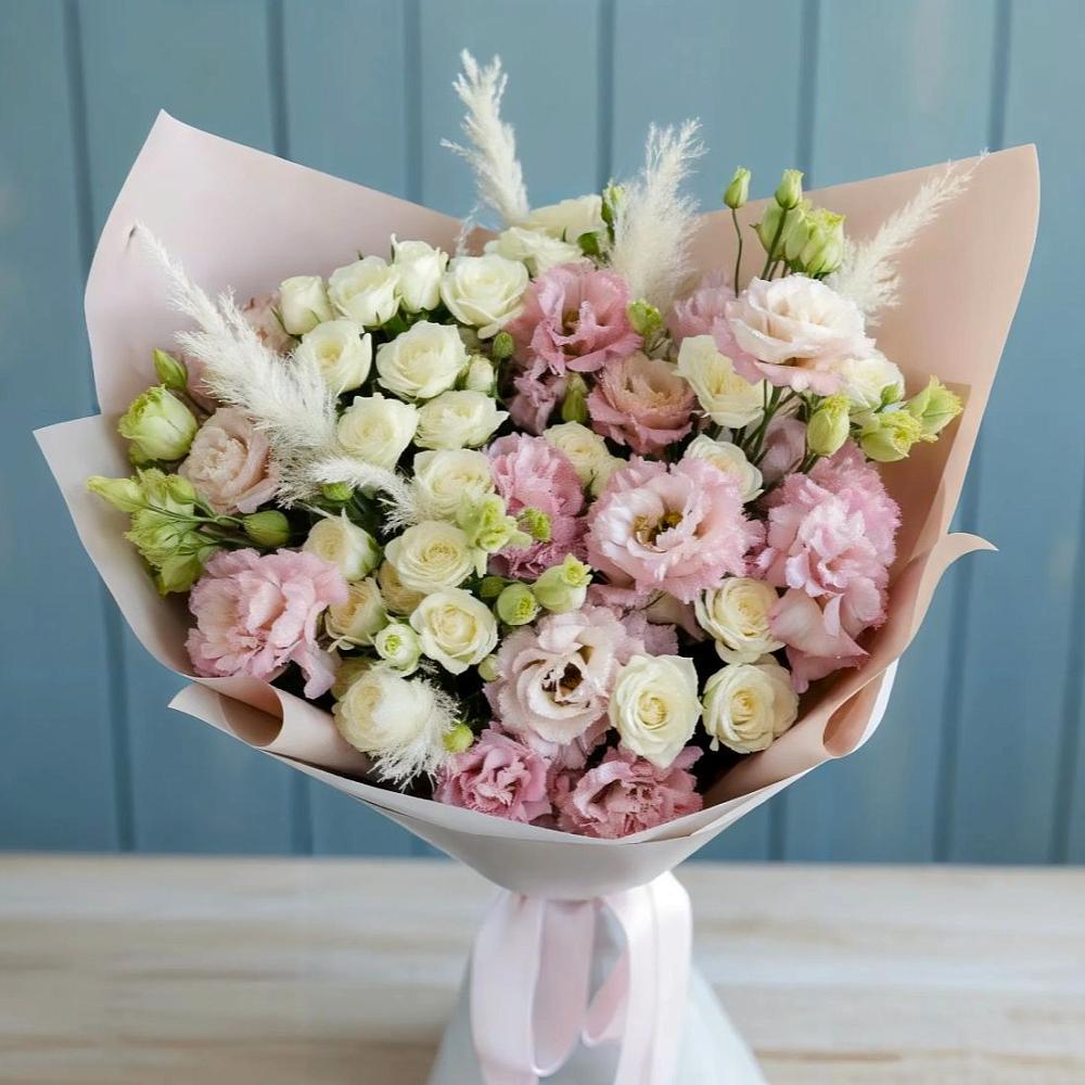 Букет цветов из: Альстромерии и Розы в Ростошах