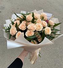 Букет Кремовые розы Латте в Ростошах