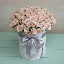 Цветочная композиция из Розы в шляпной коробке #REPLACE_PRED# Ростошах