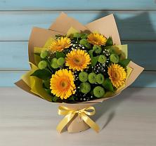 Букет цветов из:  Герберы и Хризантемы в Ростошах