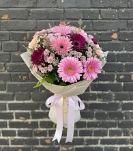 Букет цветов из:  Герберы и Хризантемы в Ростошах
