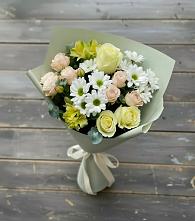 Букет цветов из:  Альстромерии, Розы и Хризантемы #REPLACE_PRED# Ростошах