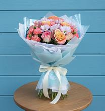 Букет цветов из:  Хризантемы и Розы #REPLACE_PRED# Ростошах