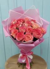 Букет 15 Розовых роз Равель в Ростошах