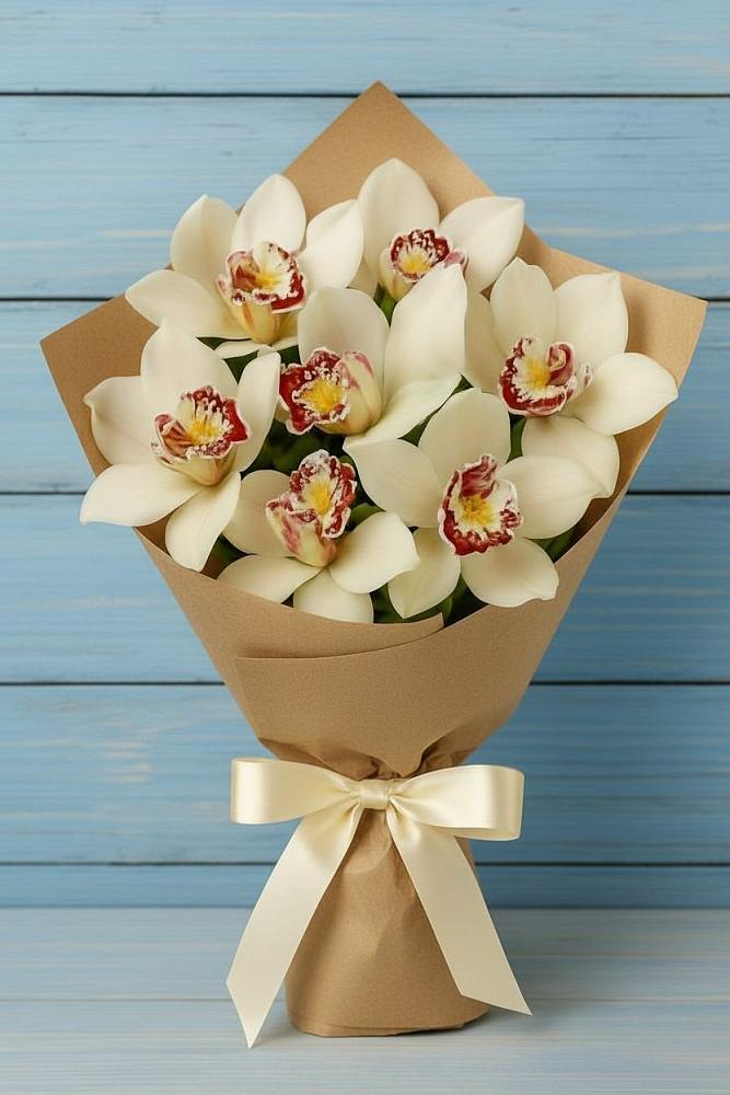 Букет цветов из: Орхидеи и Розы в Ростошах