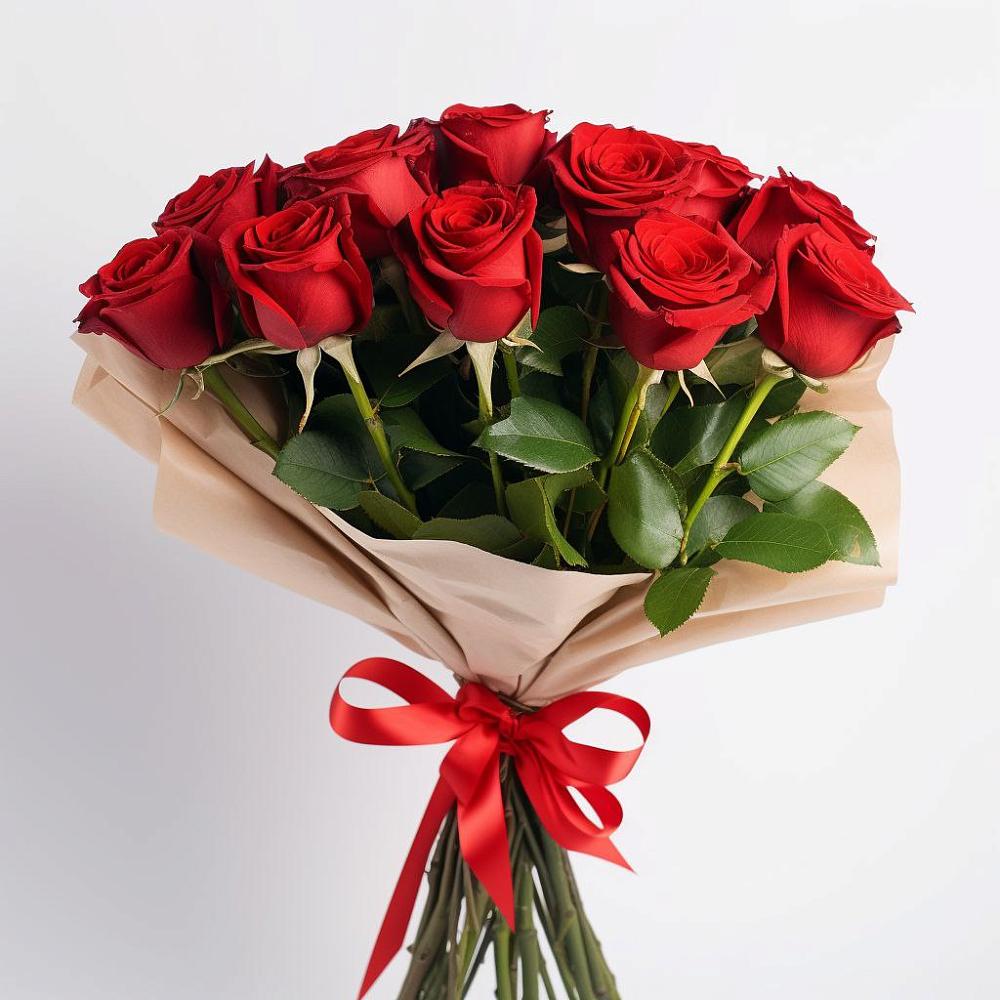 Букет 11 Красных роз Эдлесс Лав в Ростошах